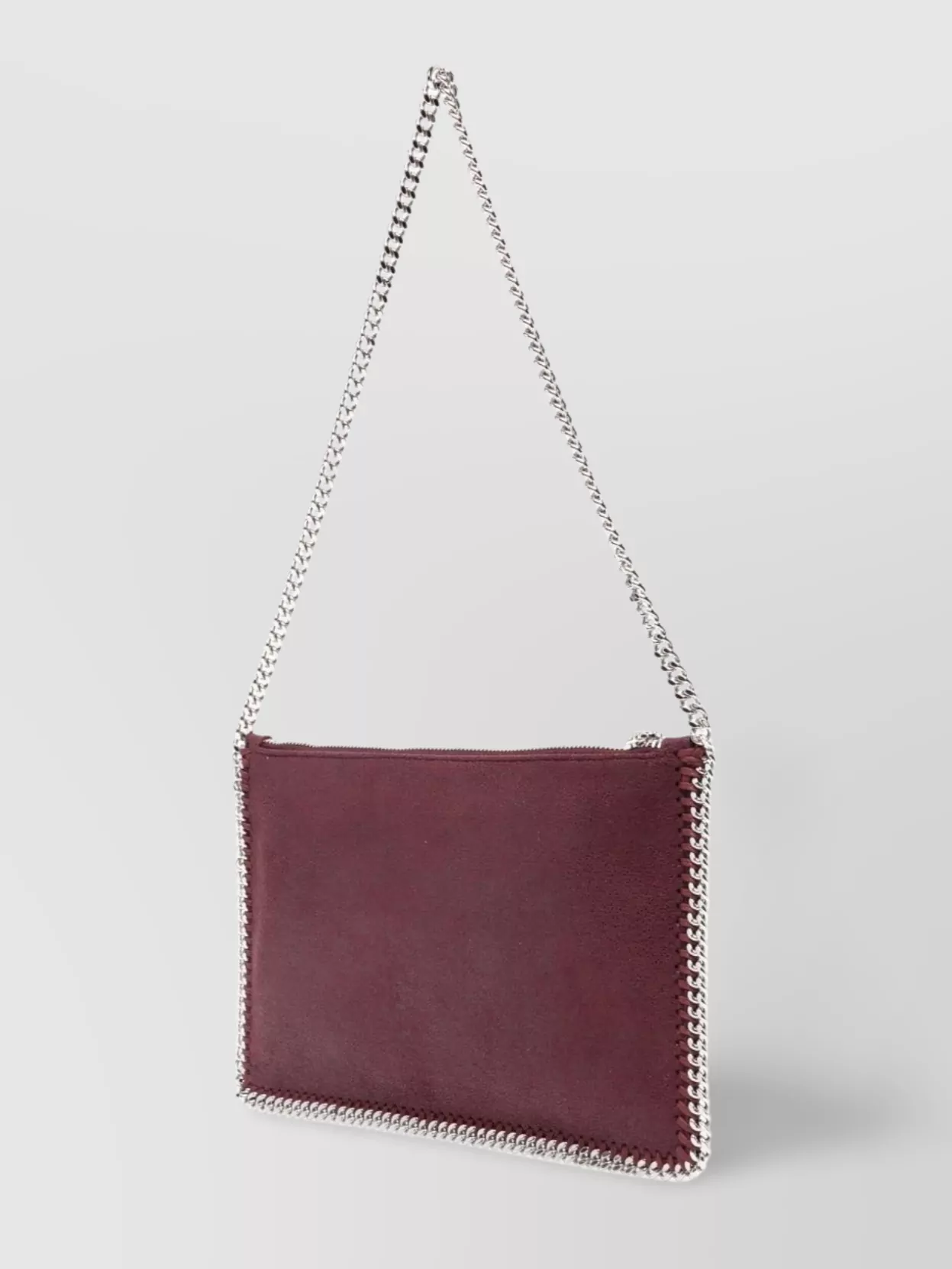 Stella Mccartney Textured Chain-Link Shoulder Strap Clutch