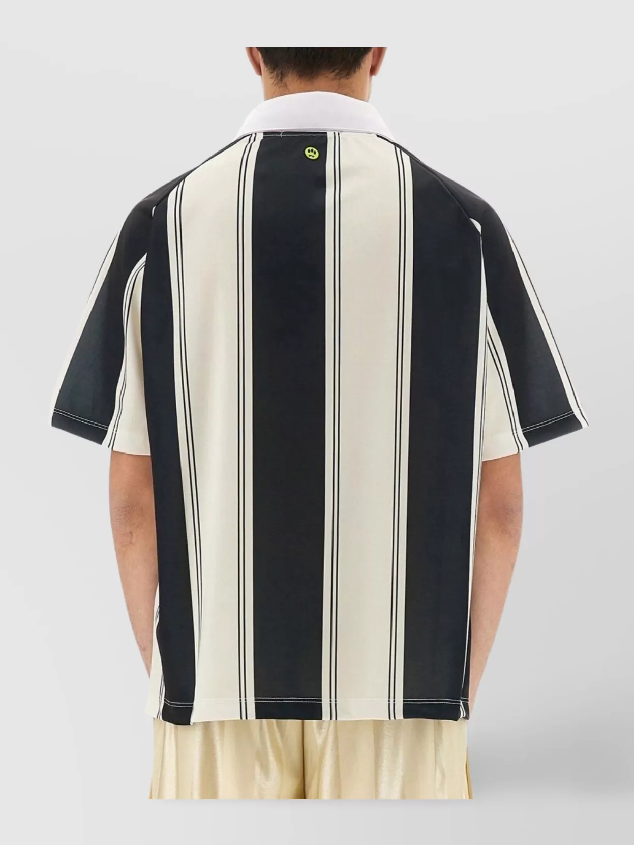Barrow V Neck Striped Patch T-Shirt