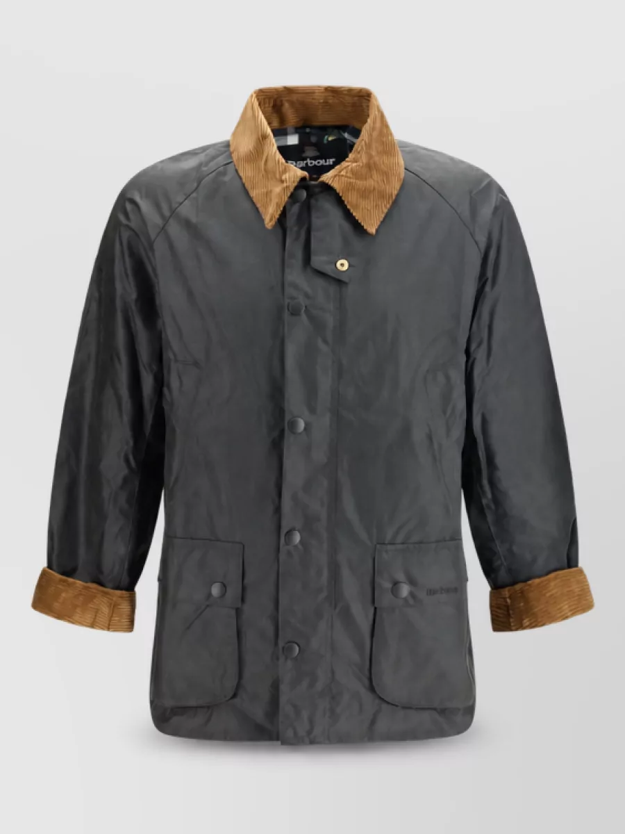 Barbour cotton single breasted coat