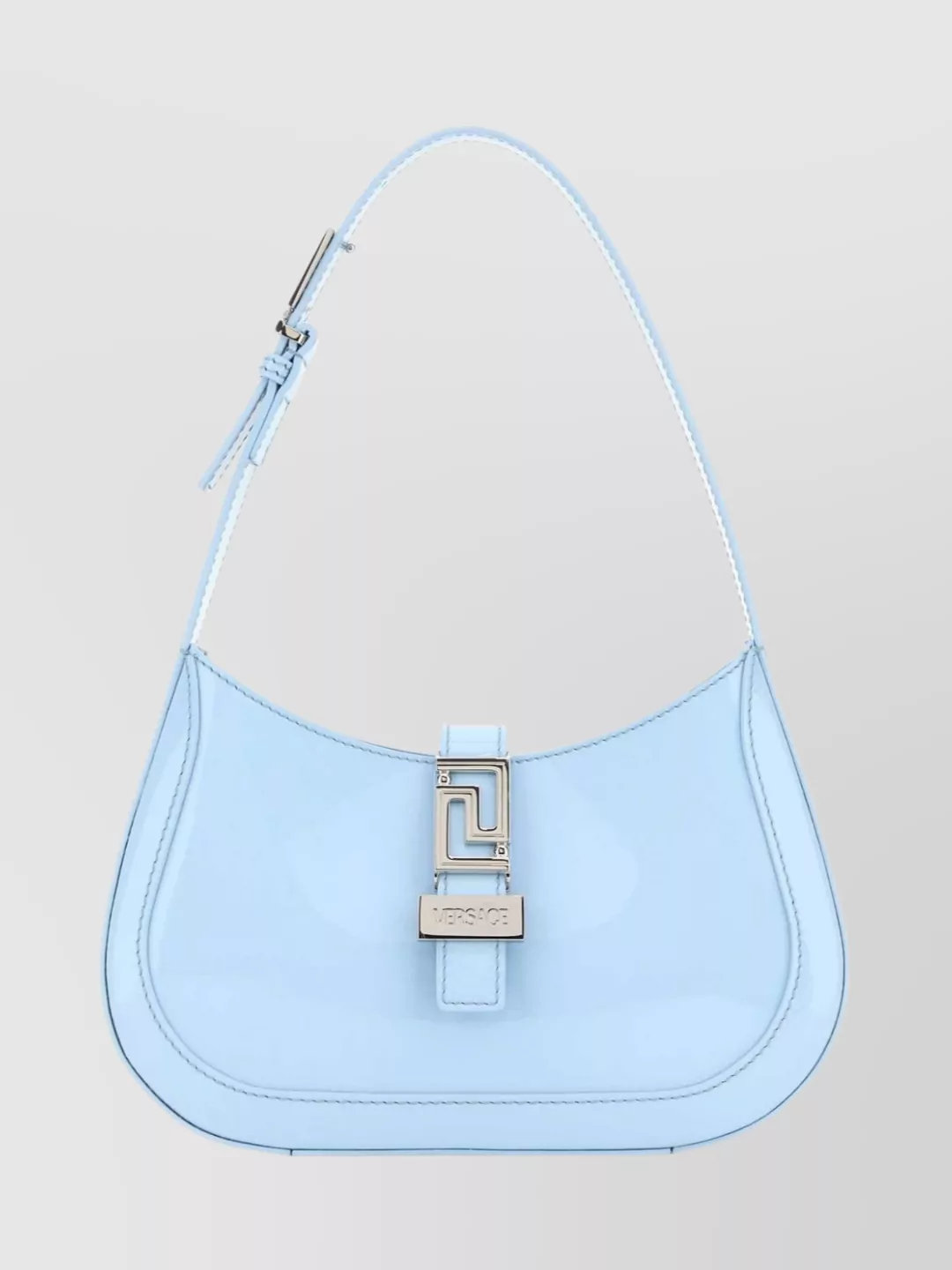 VERSACE SMALL LEATHER SHOULDER BAG WITH GRECA DETAIL