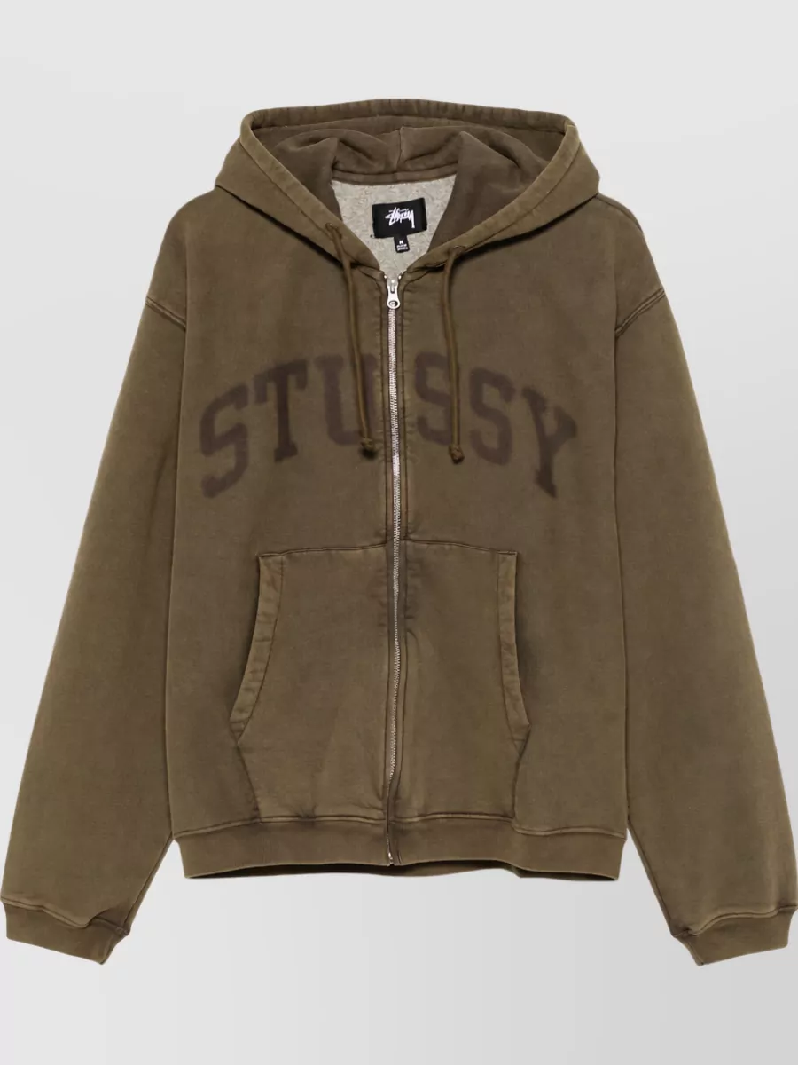 Stüssy Logo print cotton hooded jacket