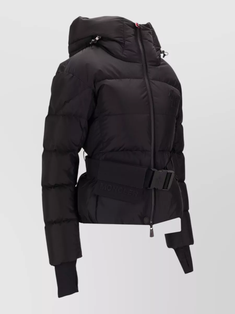 Moncler Grenoble Hooded Jacket Belted Waist Quilting