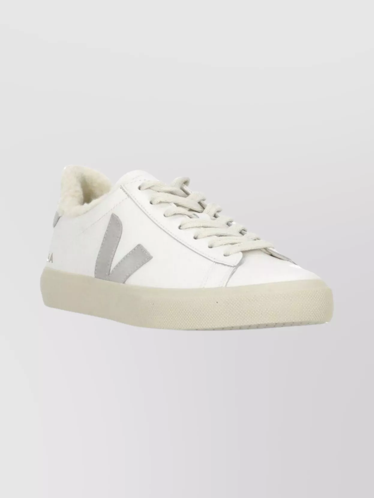 Veja Round Toe Low Top Rubber Sole Sneakers