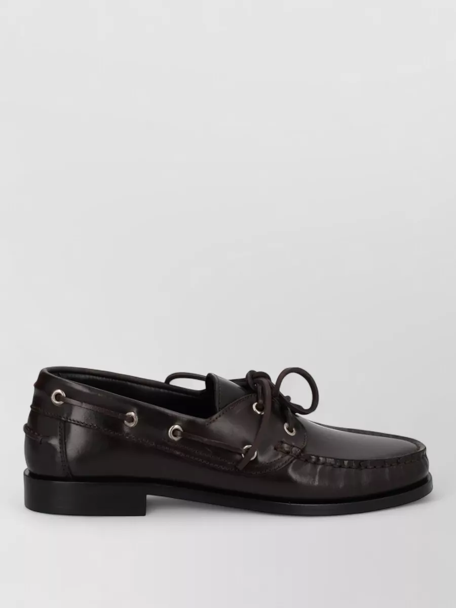 Aeyde Loafers Moc Toe Eyelet Detailing Design