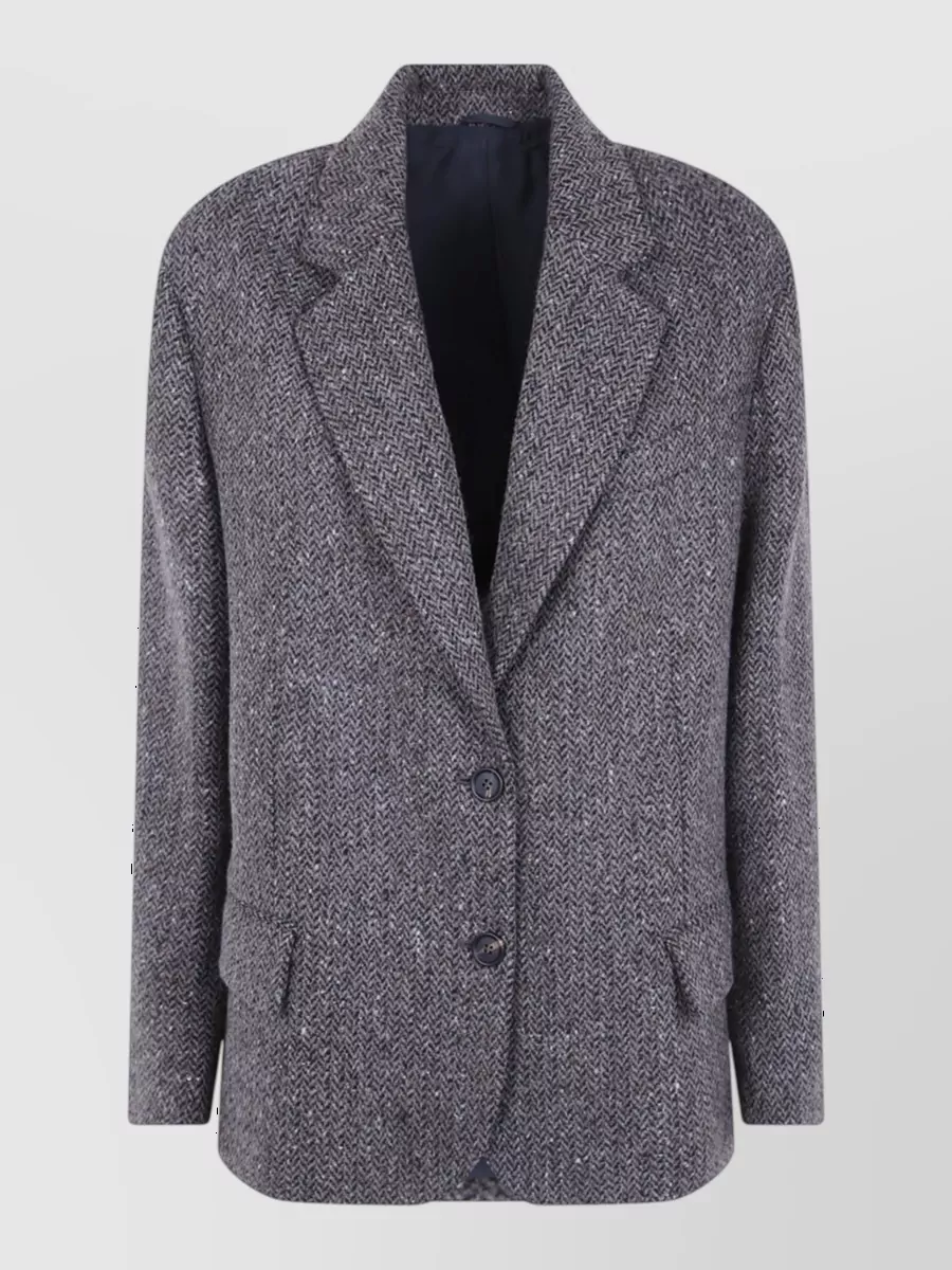 Brunello Cucinelli Herringbone single-breasted coat