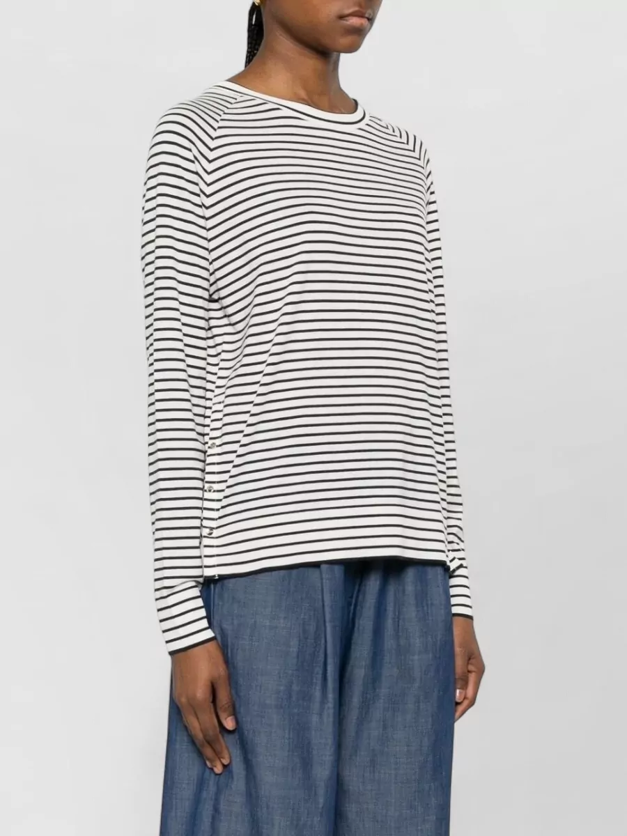 Herno Striped Crew Neck Long-Sleeve Sweatshirt