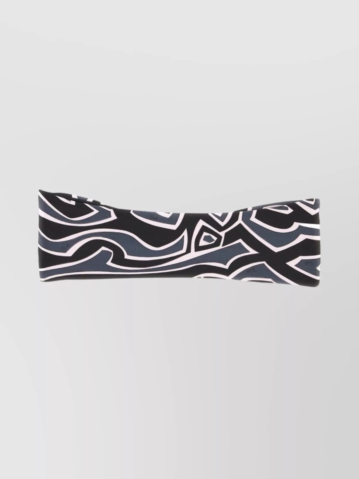 Pucci Abstract Bandeau Swim Set With Ring Detail In Black