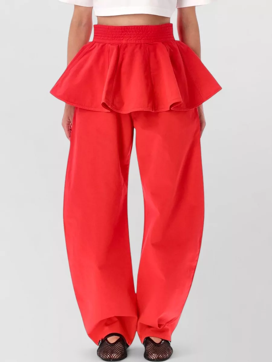 Alaïa peplum belt tinted denim