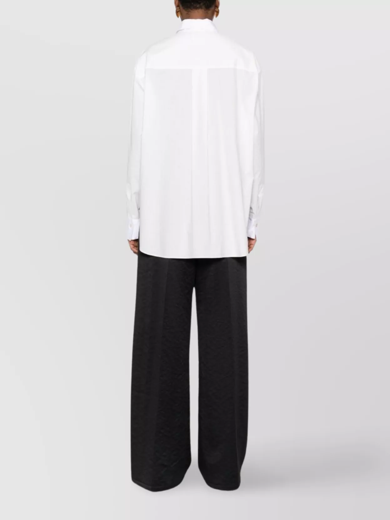 Forte Forte Long Sleeve Top With Curved Hem And Pocket