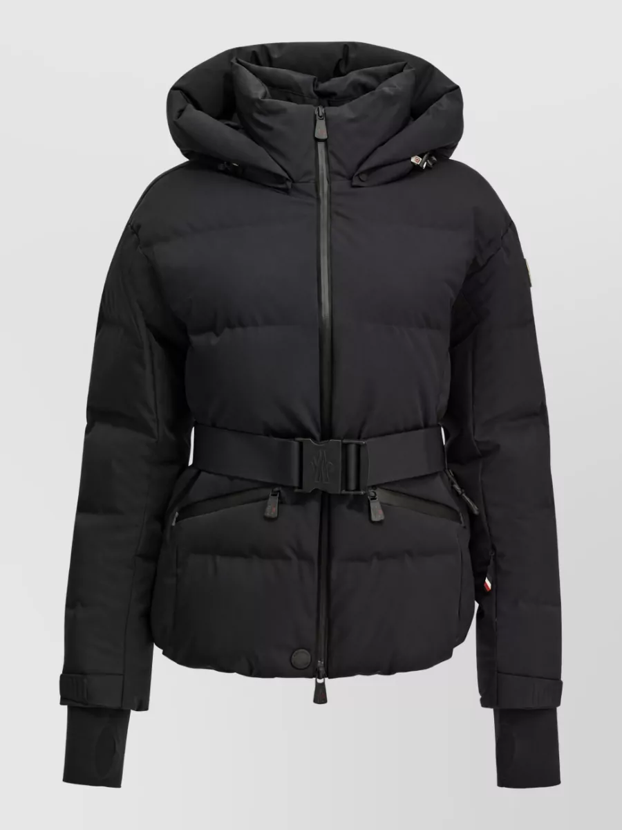 Moncler Grenoble technical hooded belted ski jacket
