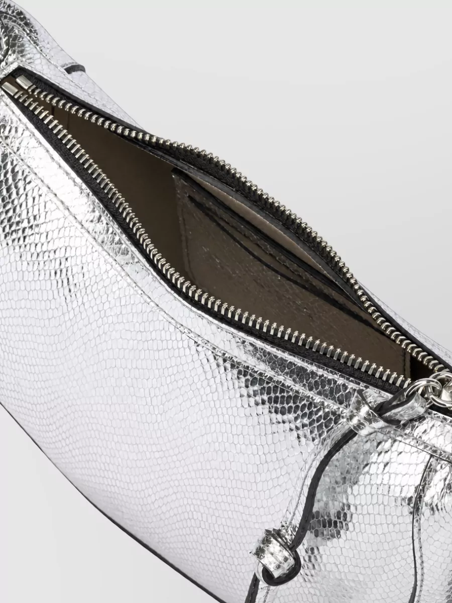 Isabel Marant Oskan Moon Small Leather Clutch Bag