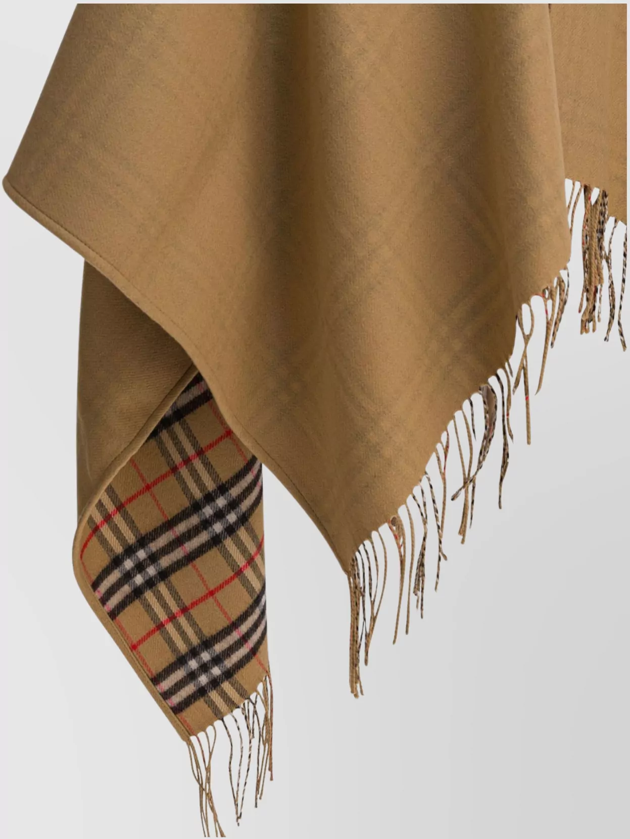 Burberry Fringe Plaid Check Jacket