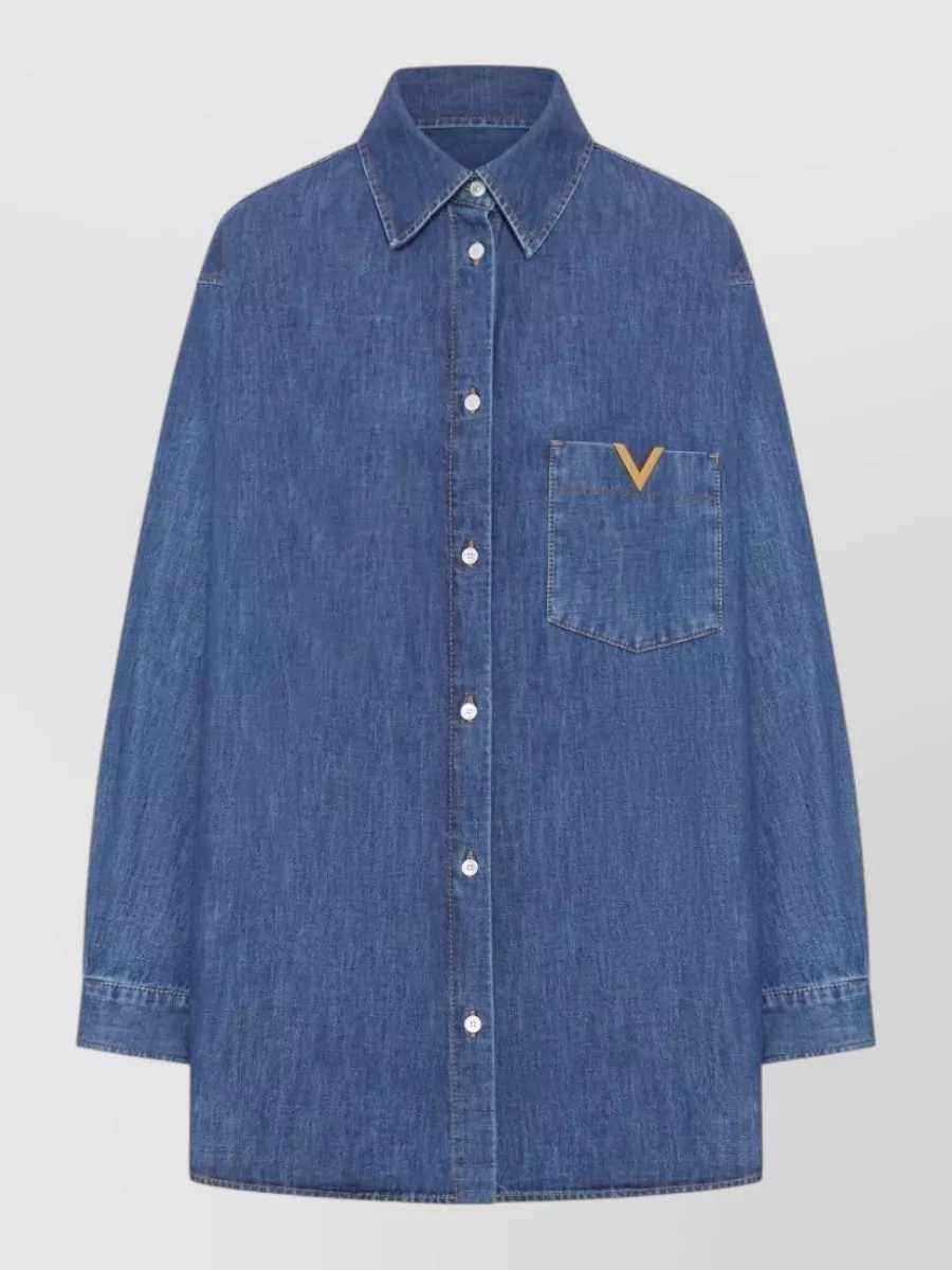 Valentino Garavani Denim Oversized Shirt