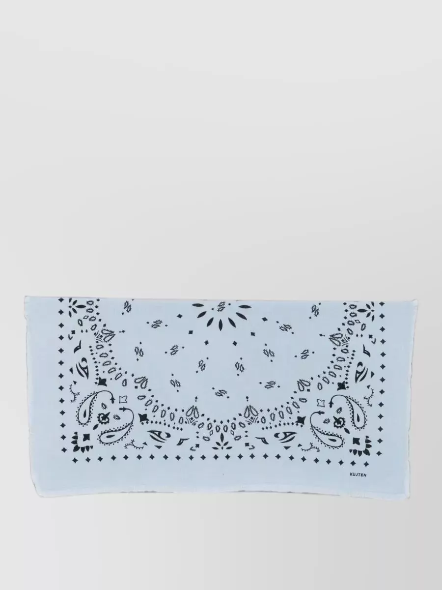 Kujten cashmere printed bandana scarf