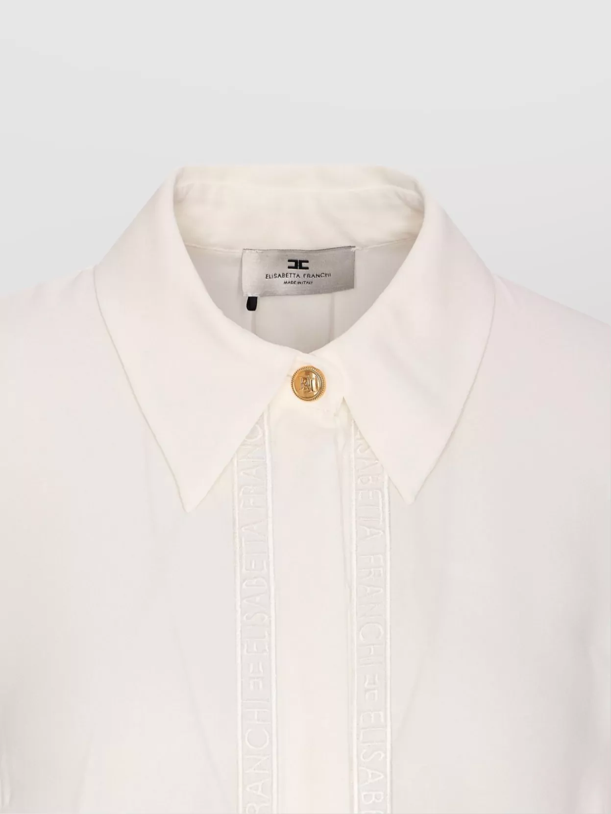 Elisabetta Franchi Regular Collar Embroidered Detail Long Sleeves