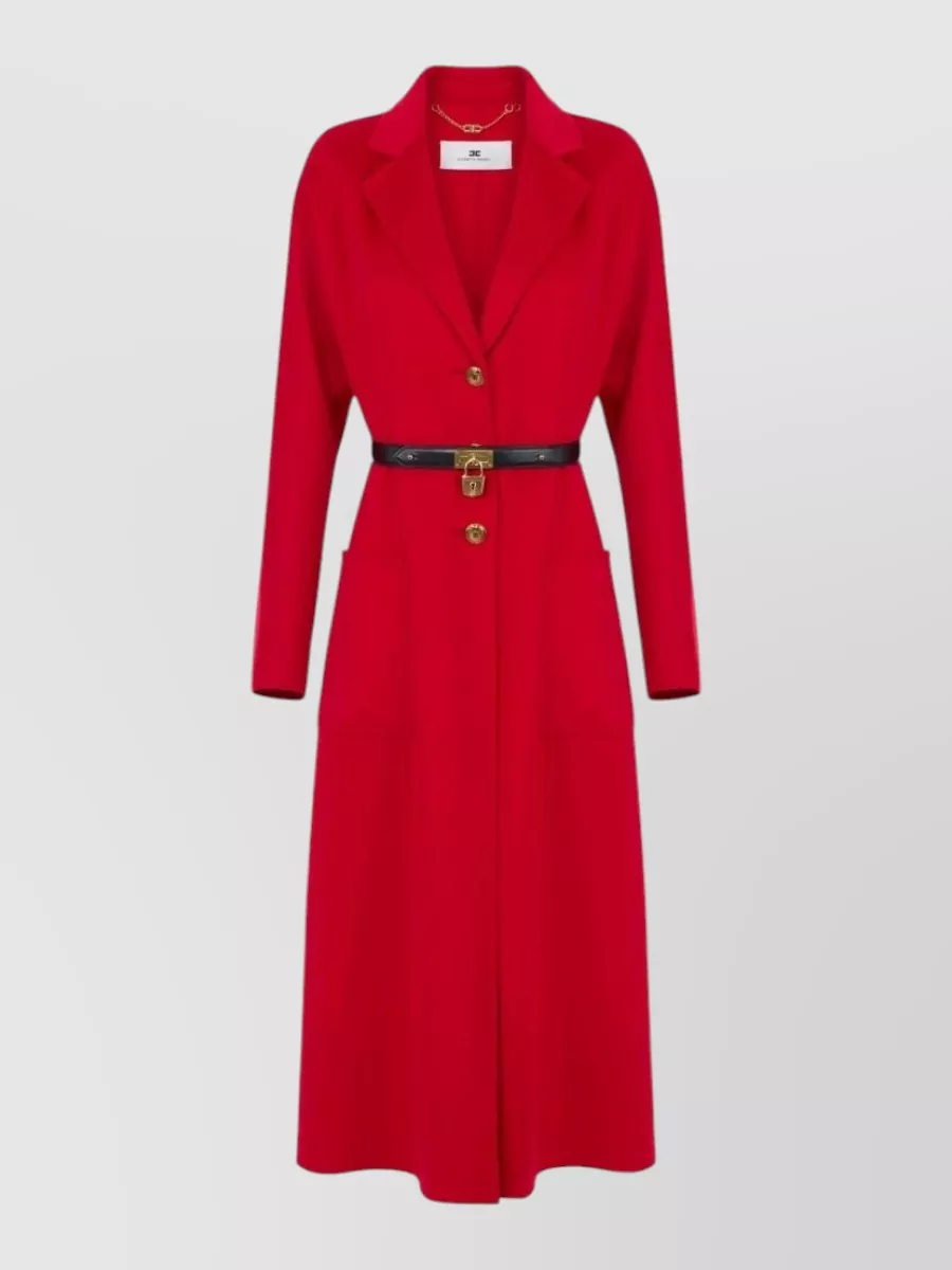 Elisabetta Franchi wool belted coat