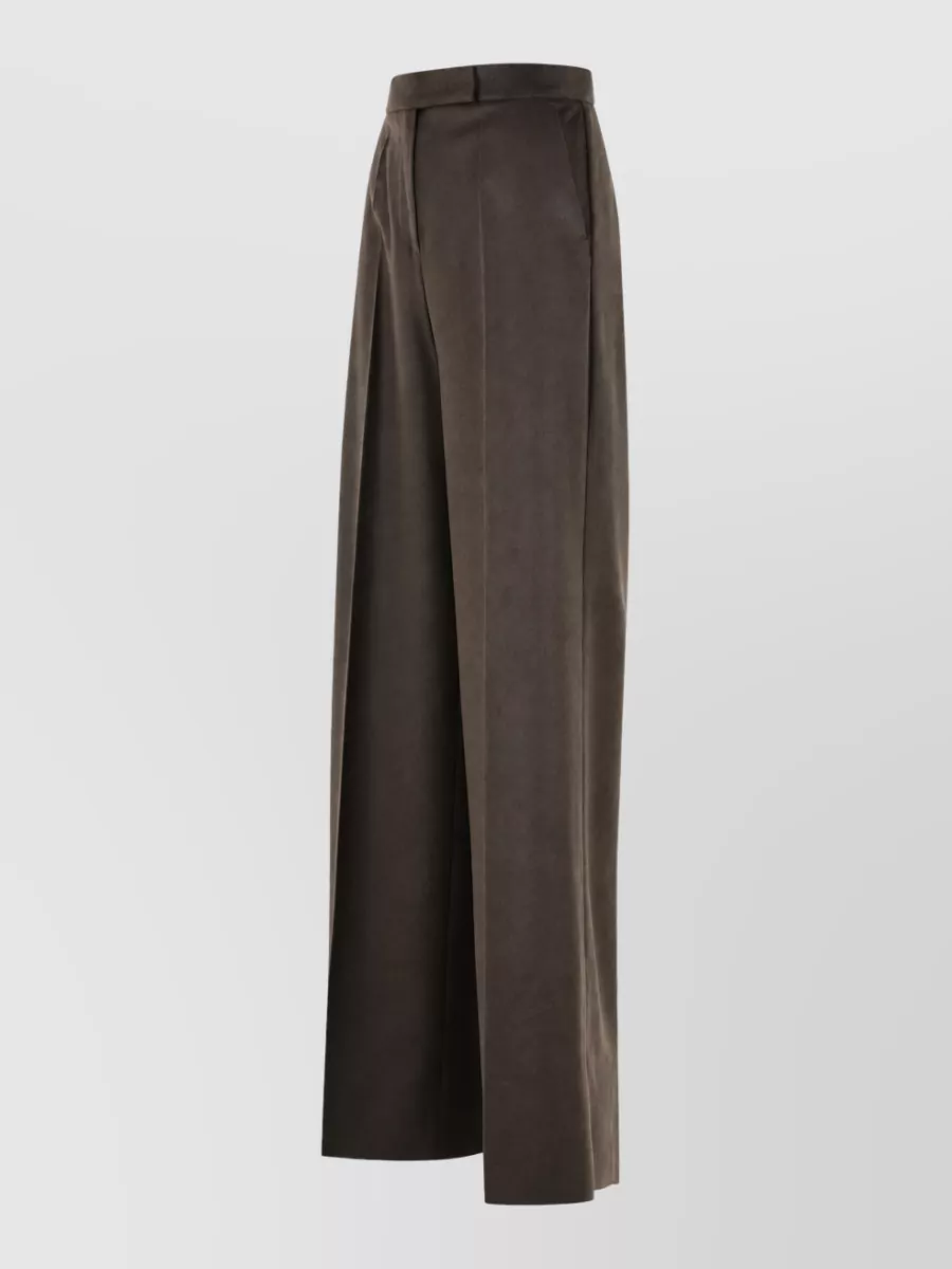 Max Mara Camel Hair Wide-Leg Trousers
