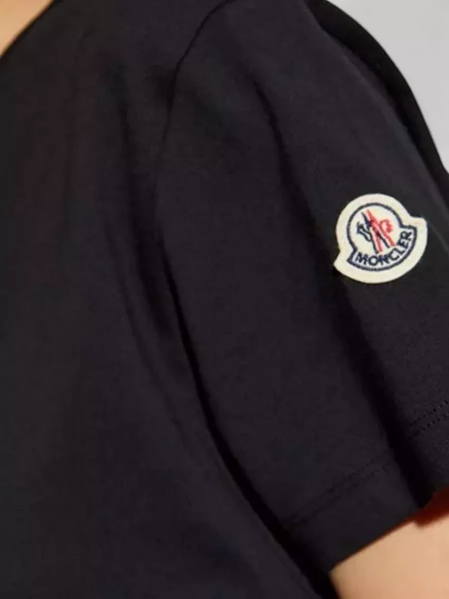 Moncler Cotton Jersey T Shirt Logo Detail