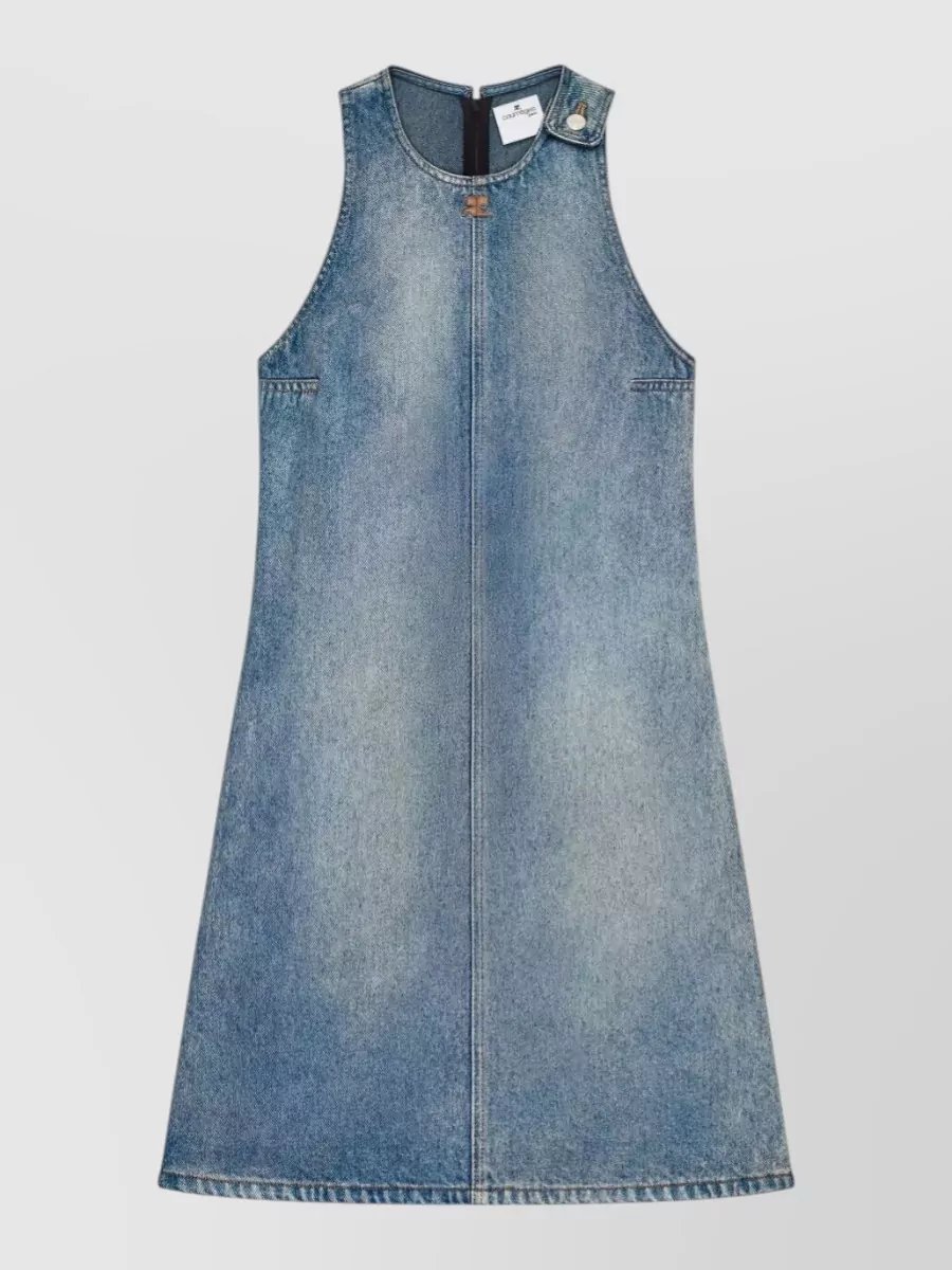 Courrèges Denim A-Line Mini Dress