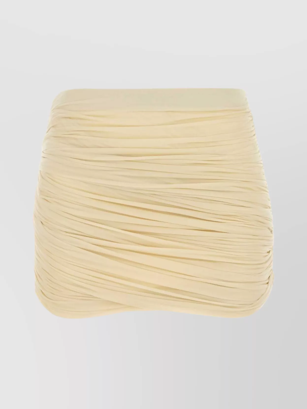 Magda Butrym Draped Mini Skirt Featuring Ruched Design In Neutral