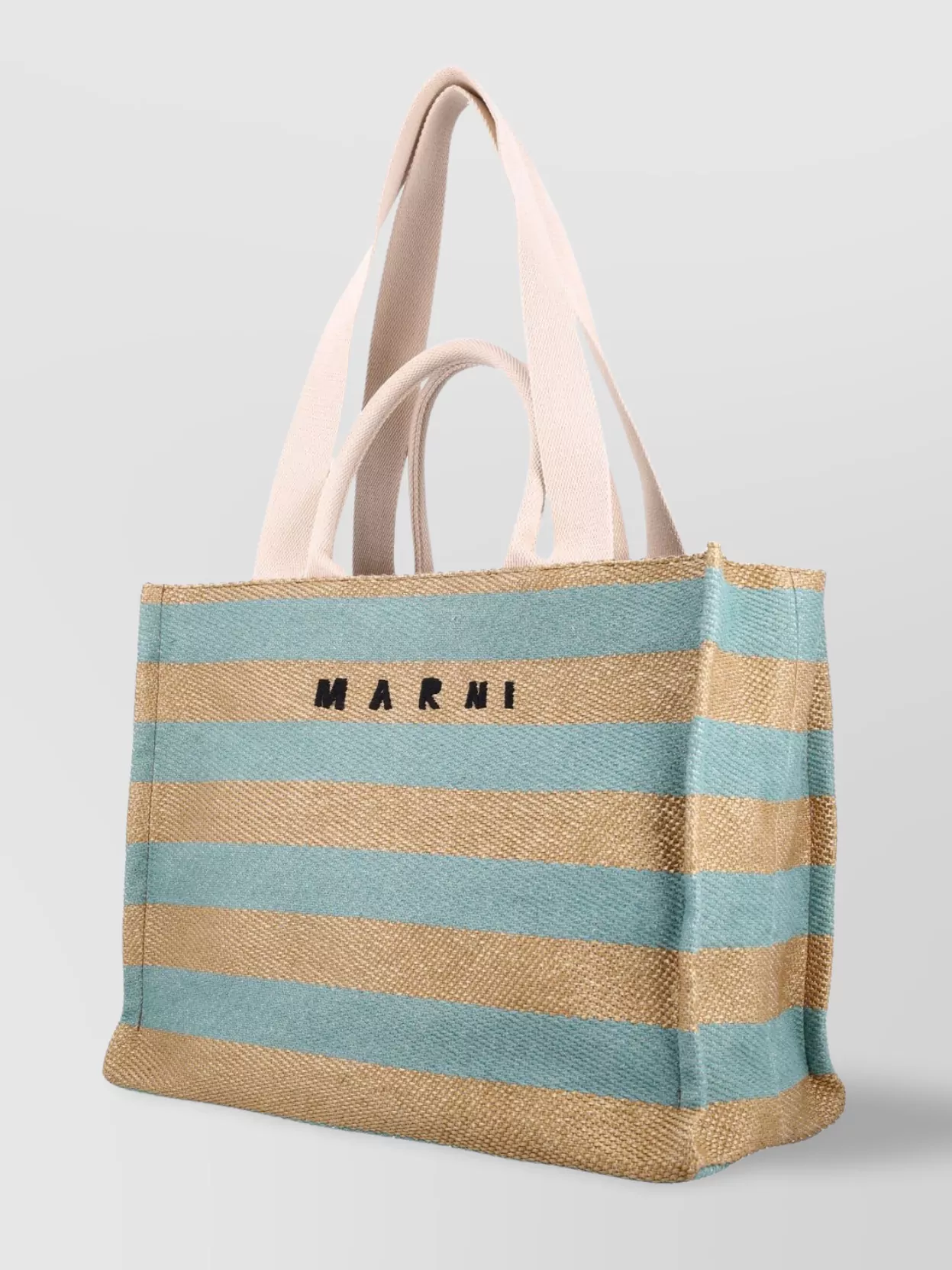 Marni Striped Dual Handle Tote Bag
