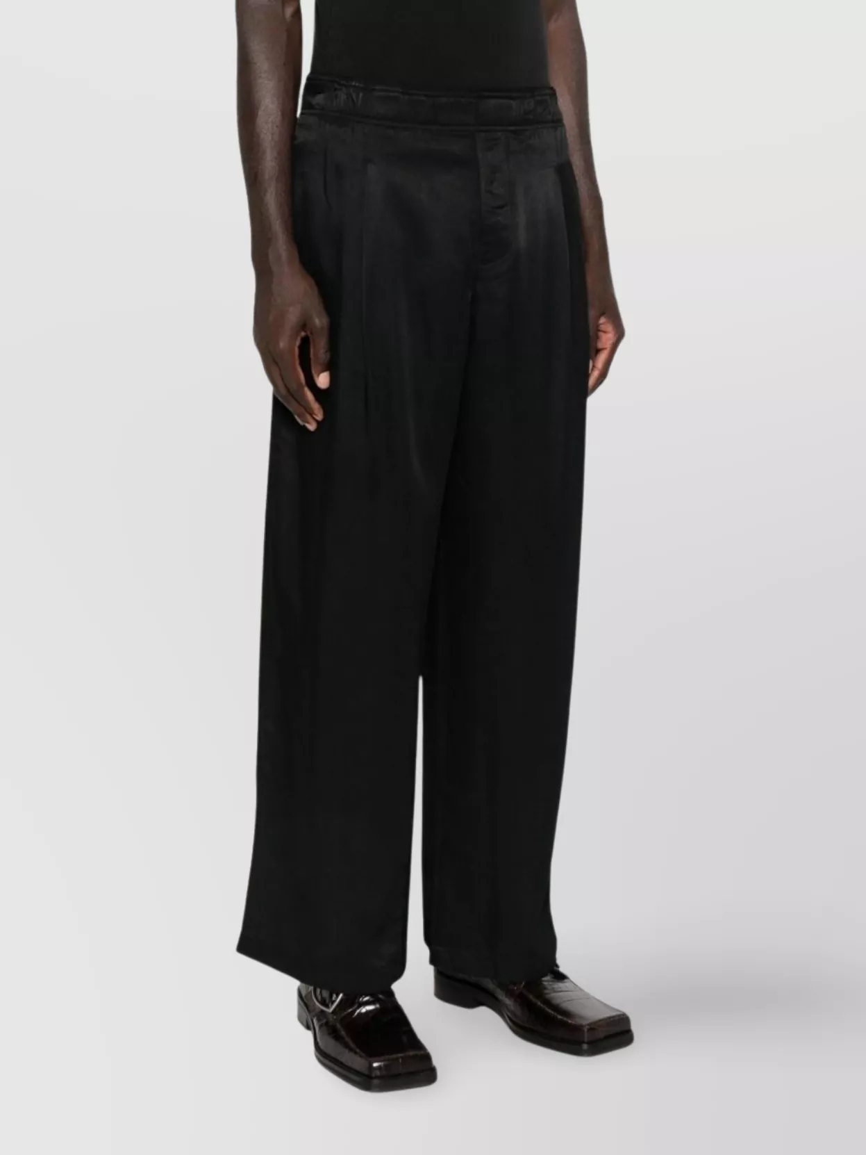 Our Legacy Wide Leg Satin Trousers Side Pockets