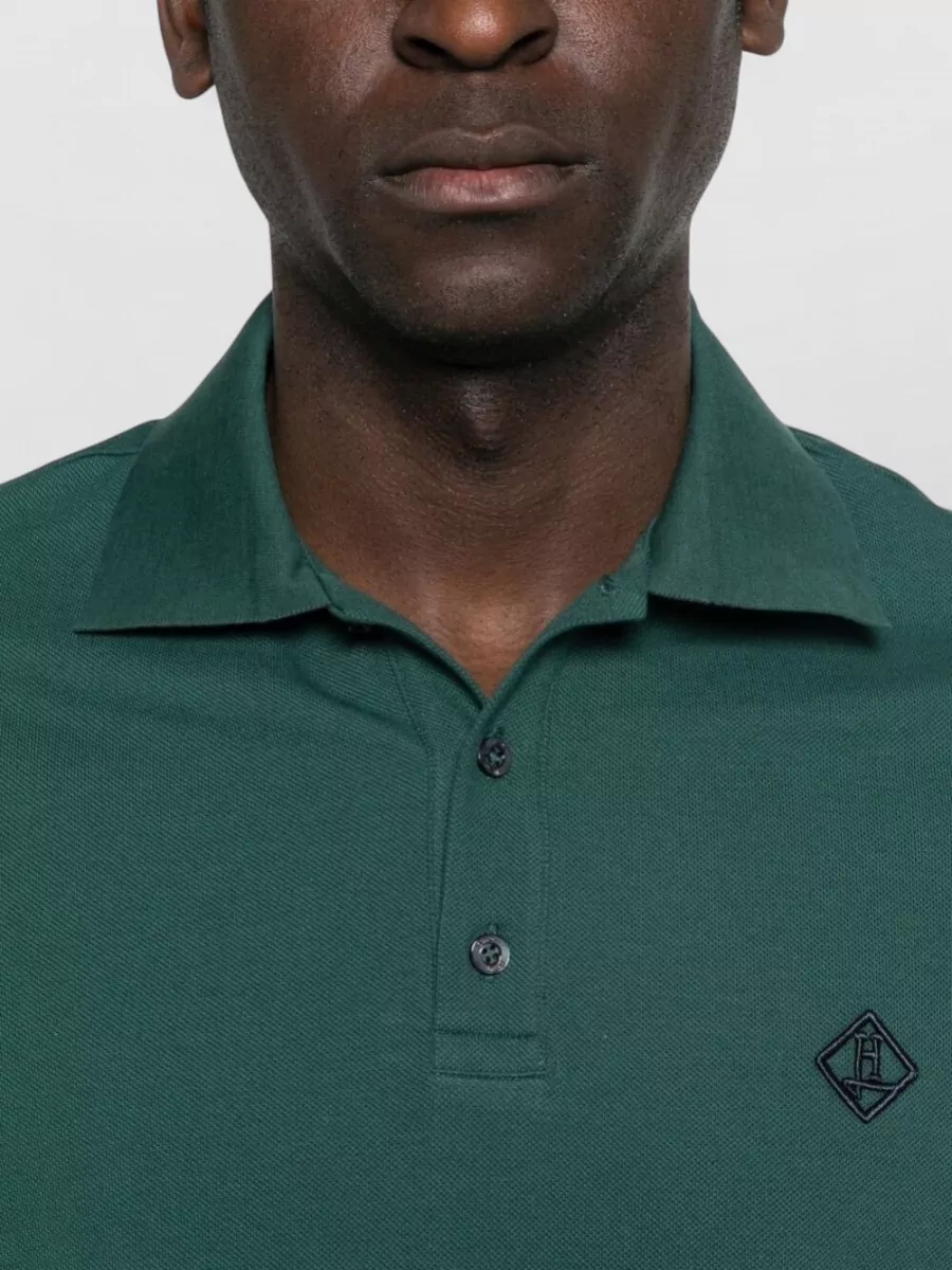 Herno Logo Cotton Polo Shirt Short Sleeves