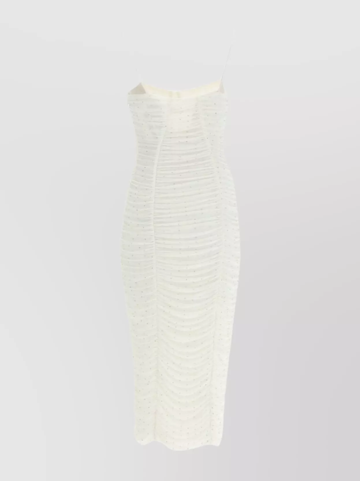 Shop Rotate Birger Christensen Crystal Embellished Ruched Midi Dress