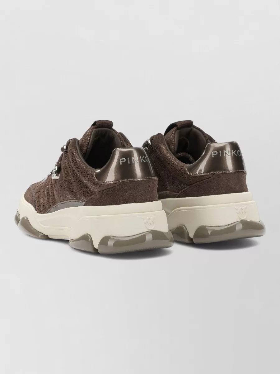 Pinko Leather Low-Top Sneakers