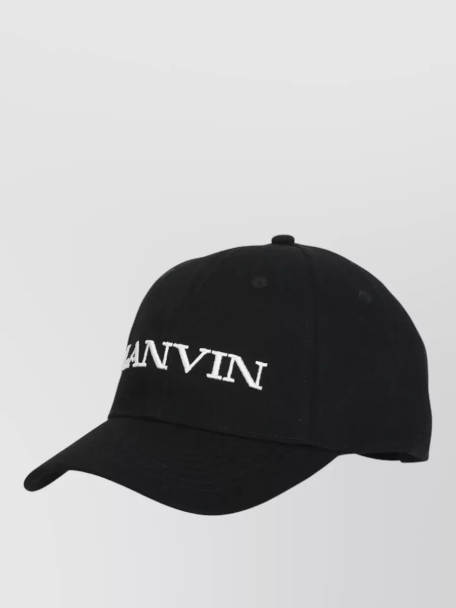 Lanvin Cotton Baseball Hat Eyelet Vents Visor