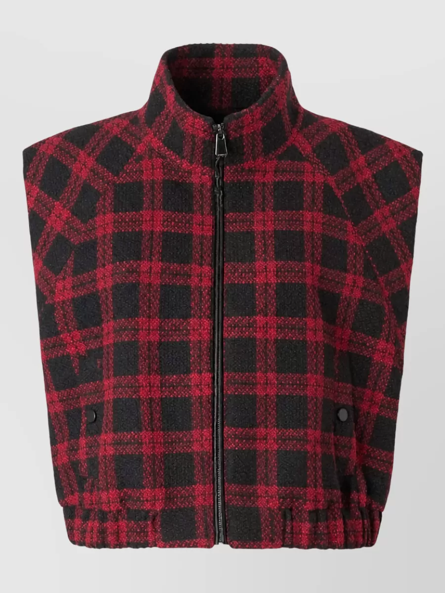 Pinko checked sleeveless jacket