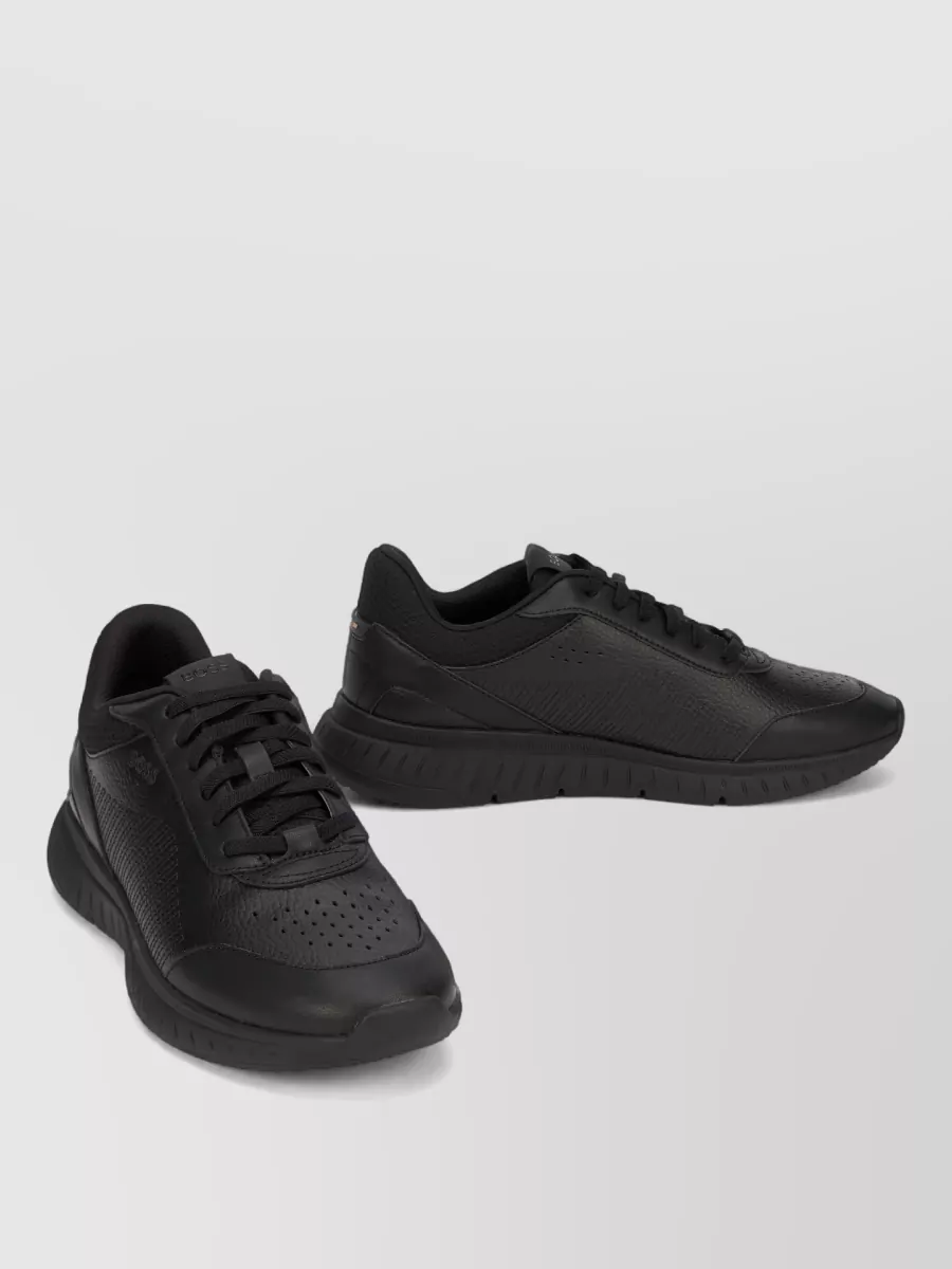 Boss leather low-top sneakers