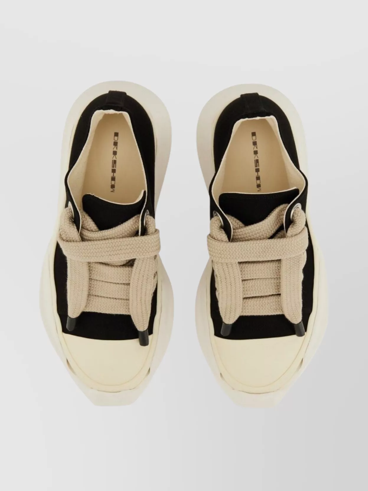 Rick Owens Drkshdw Chunky Canvas Sneakers And Contrast Design