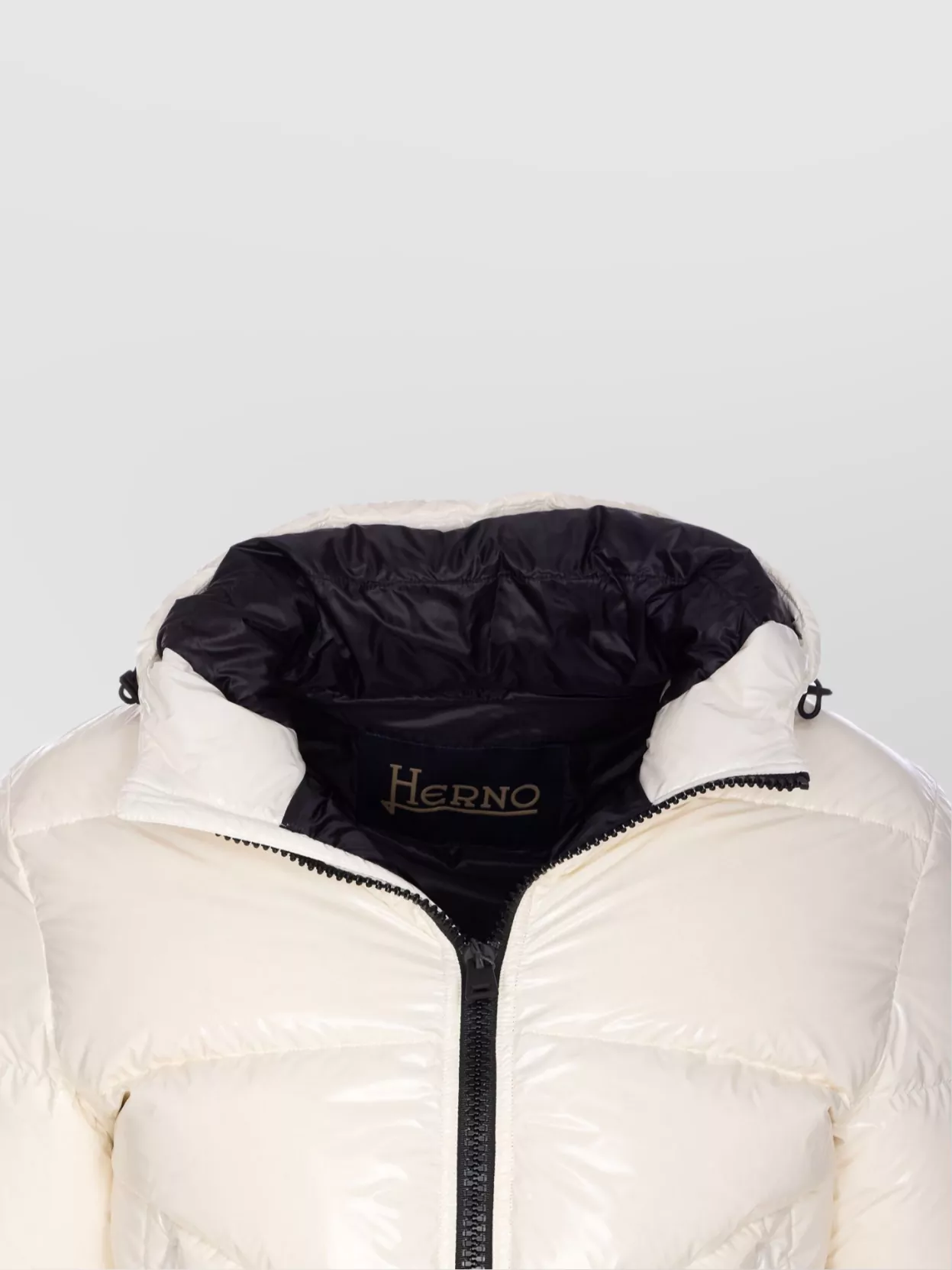 Herno Shiny Padded Down Jacket With Hood And Elasticated Cuffs