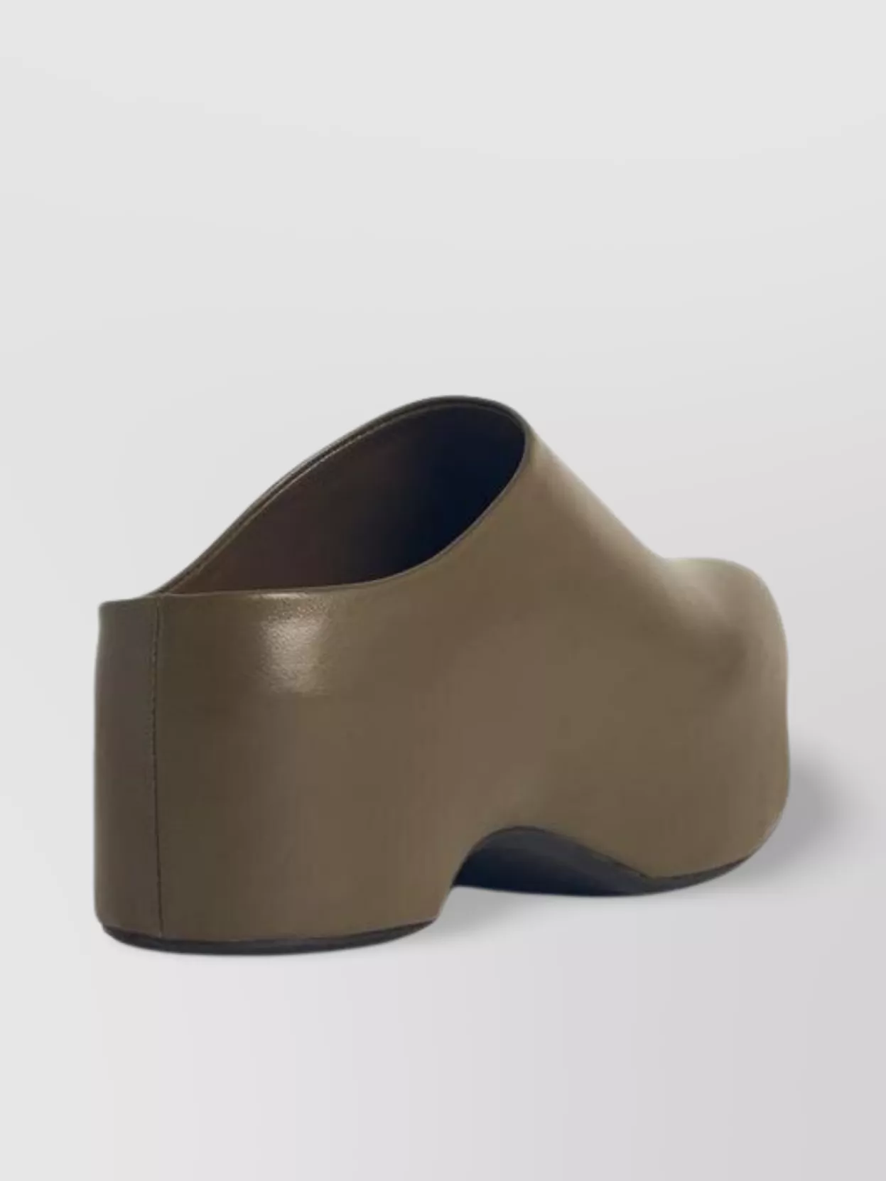 Marni Deep Green Leather Chunky Clog Sabot In Green