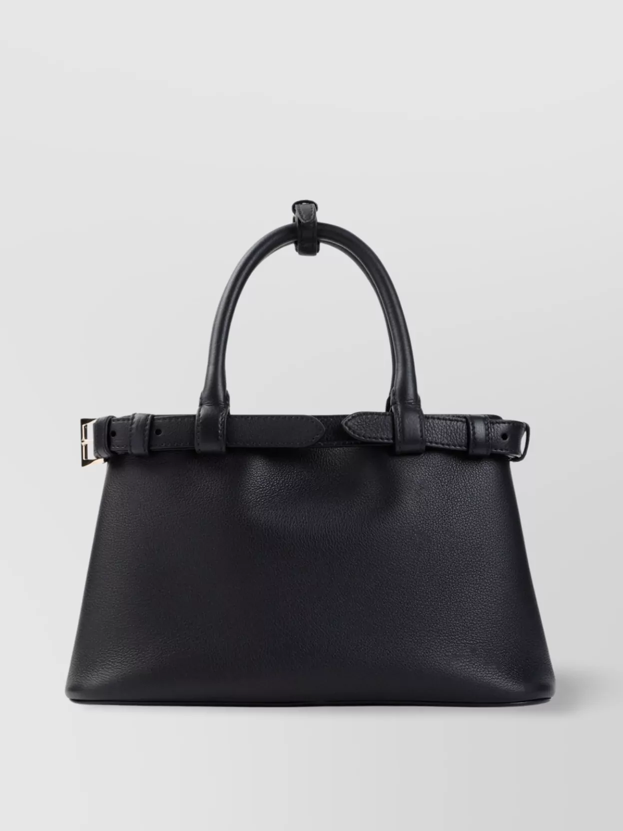 Prada Leather Bag Cross-Body Golden Buckles