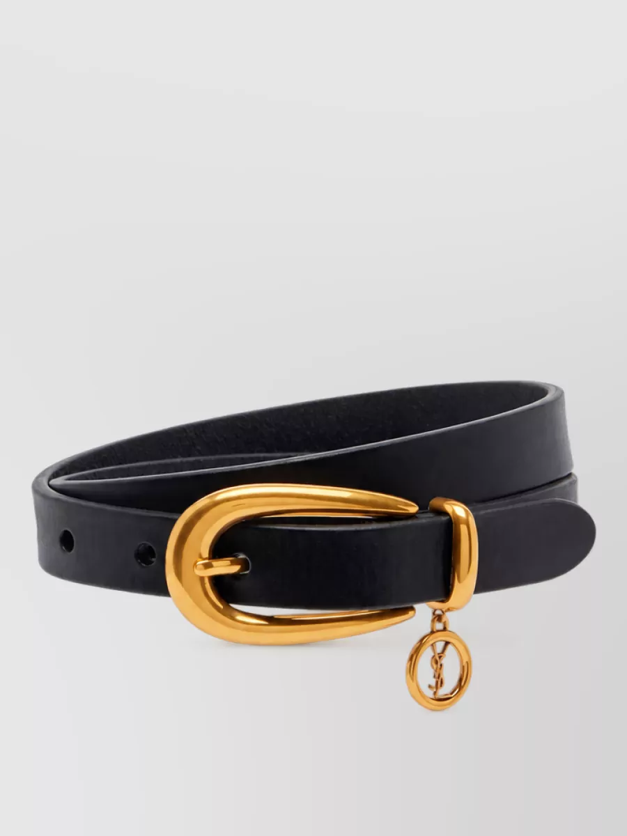 Saint Laurent Leather thin belt