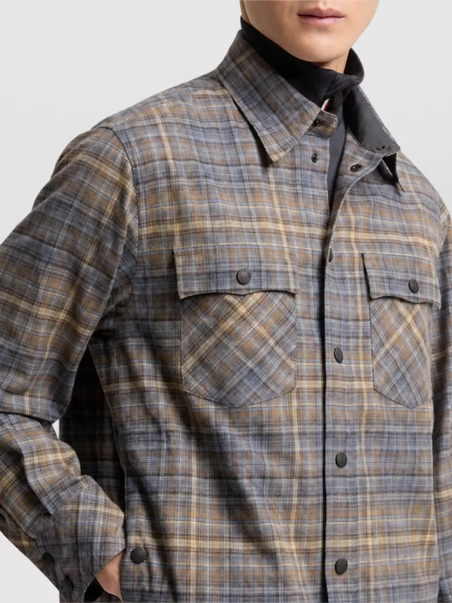 Moncler Checked Cotton Shirt Jacket