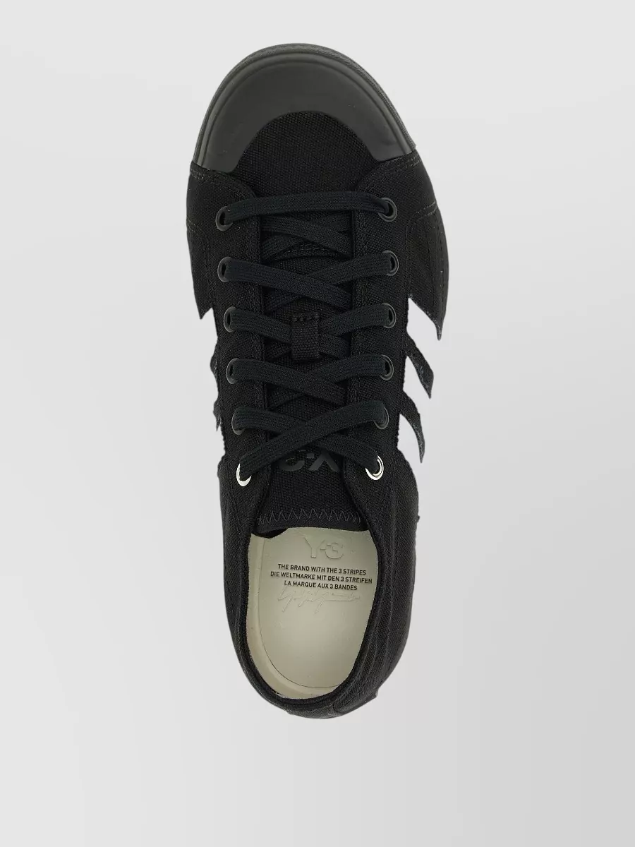 Y-3 Logo-Print Lace-Up Sneakers