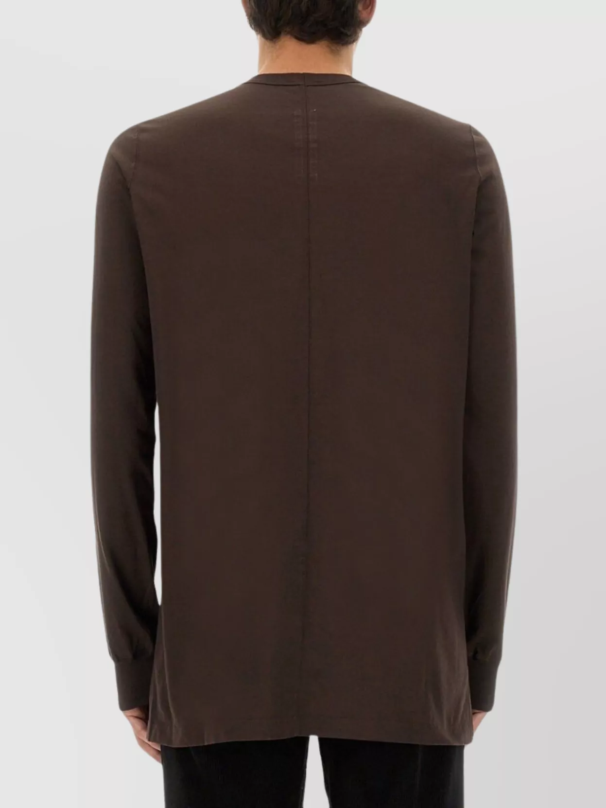 Rick Owens Relaxed Fit Long-sleeved T-shirt In Brown