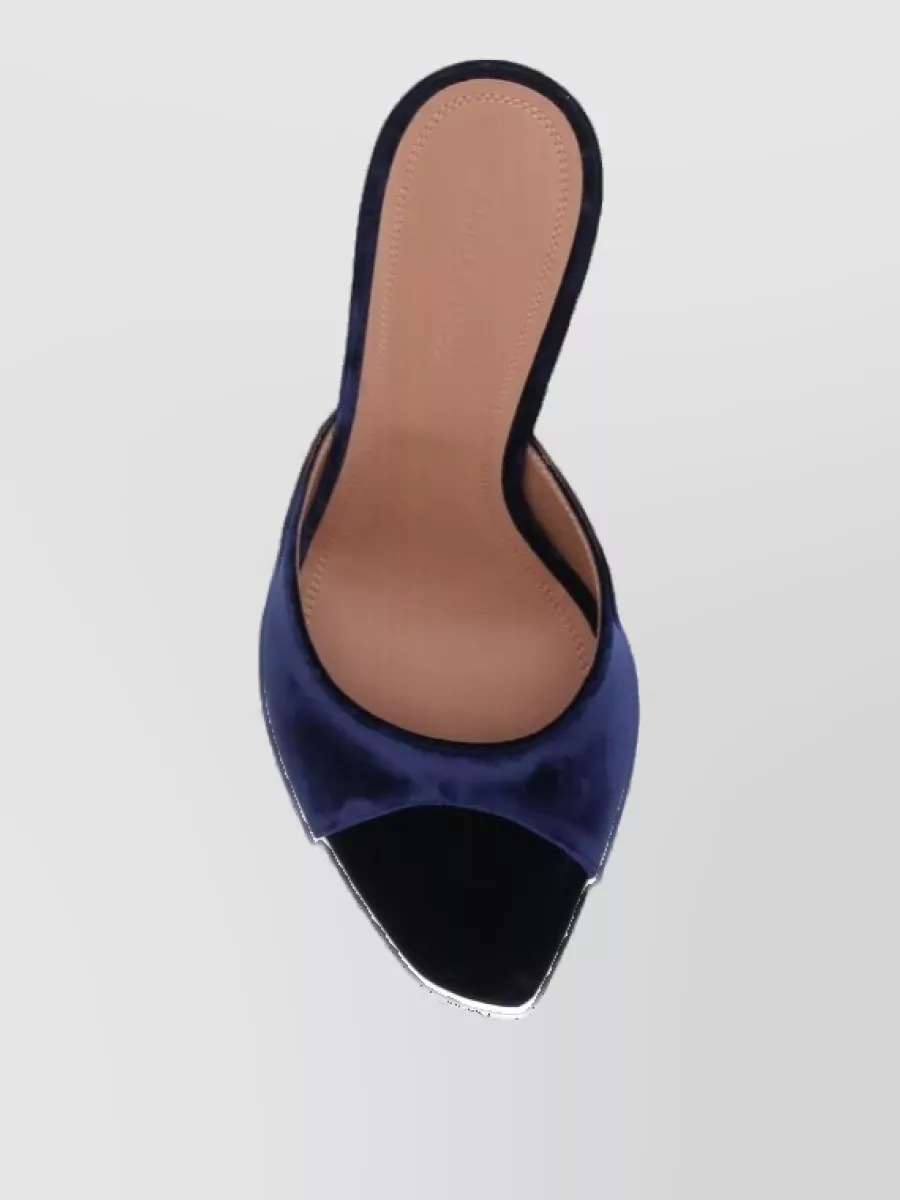 Amina Muaddi Velvet Stiletto Mules
