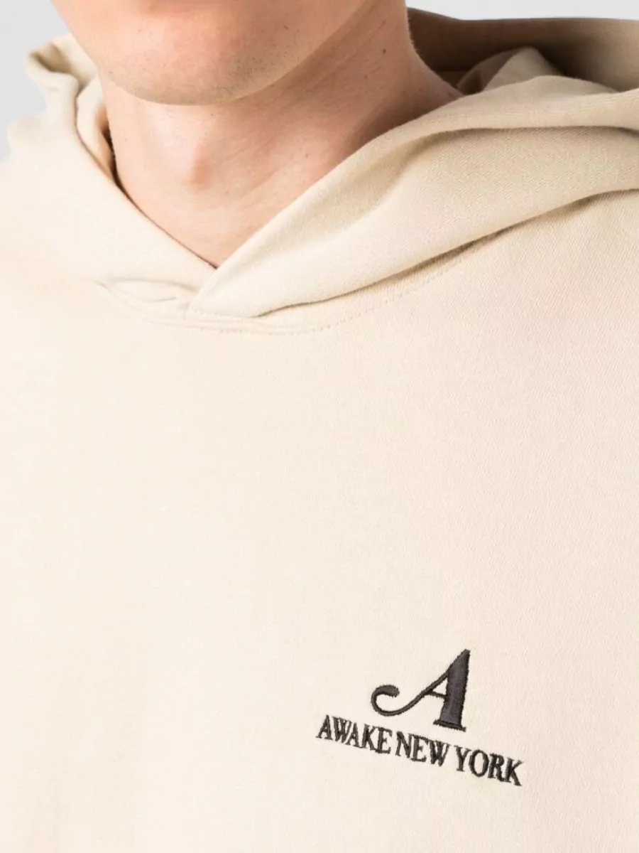 Awake Ny Embroidered Logo Cotton Hoodie