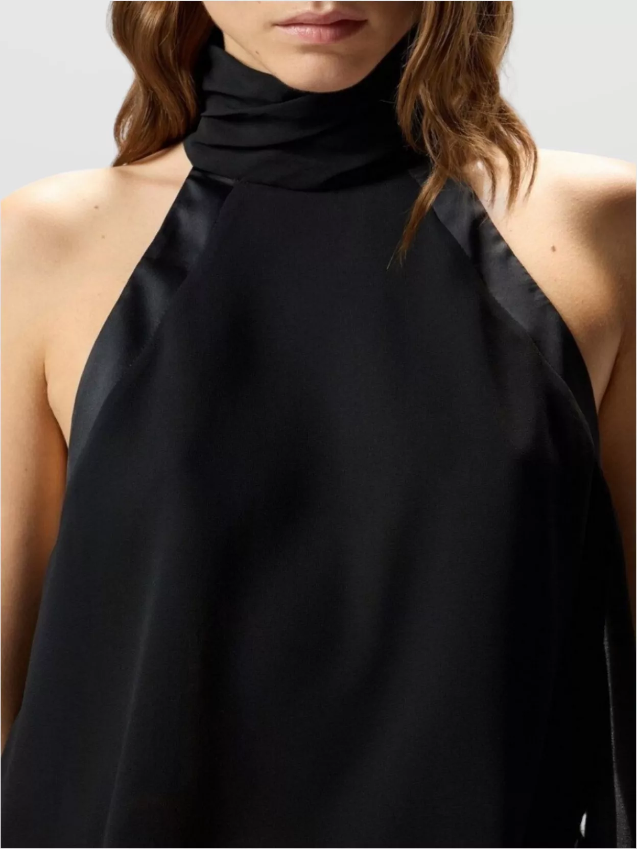 Pinko Halterneck Top With Button Detail And Keyhole