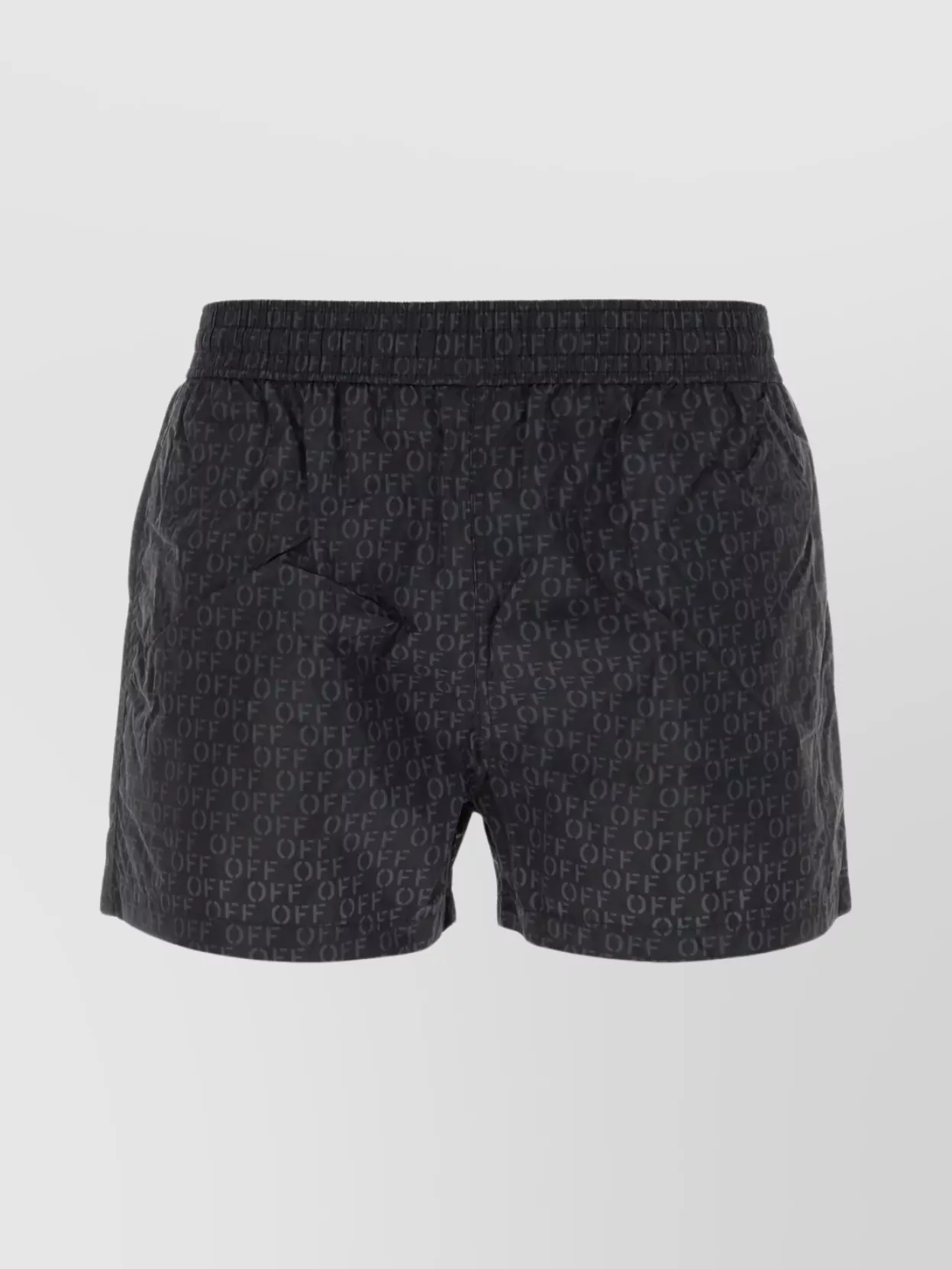 Shop Off-white Adjustable Waist Nylon Swim Shorts In Black
