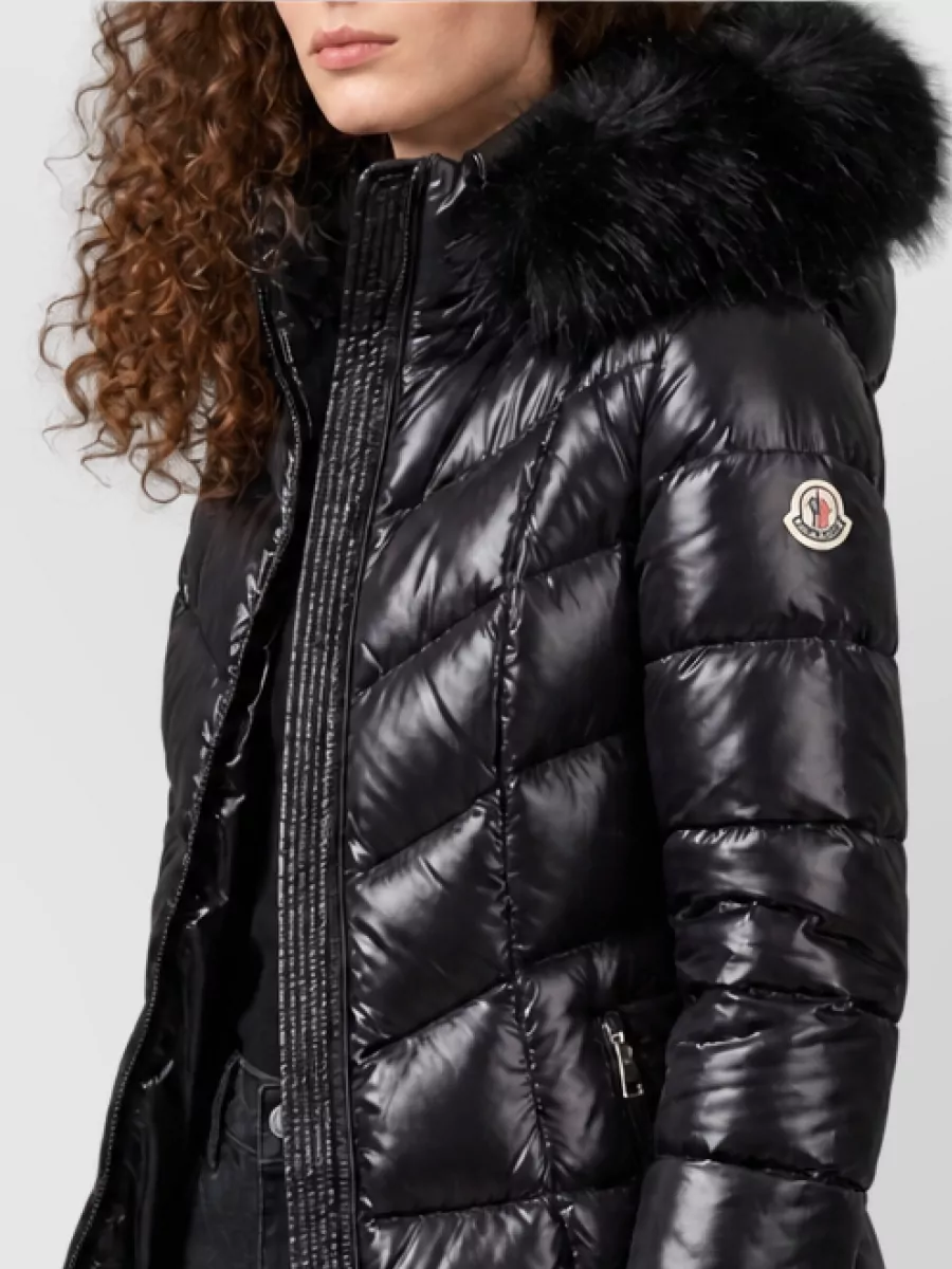 Moncler Short Hooded Down Puffer Jacket