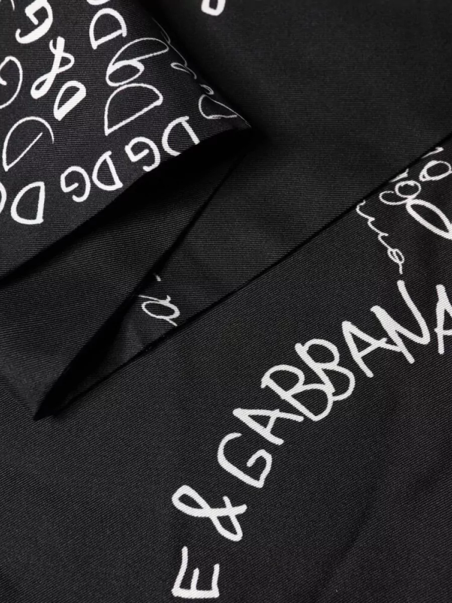 Dolce&Gabbana Silk Logo Print Scarf
