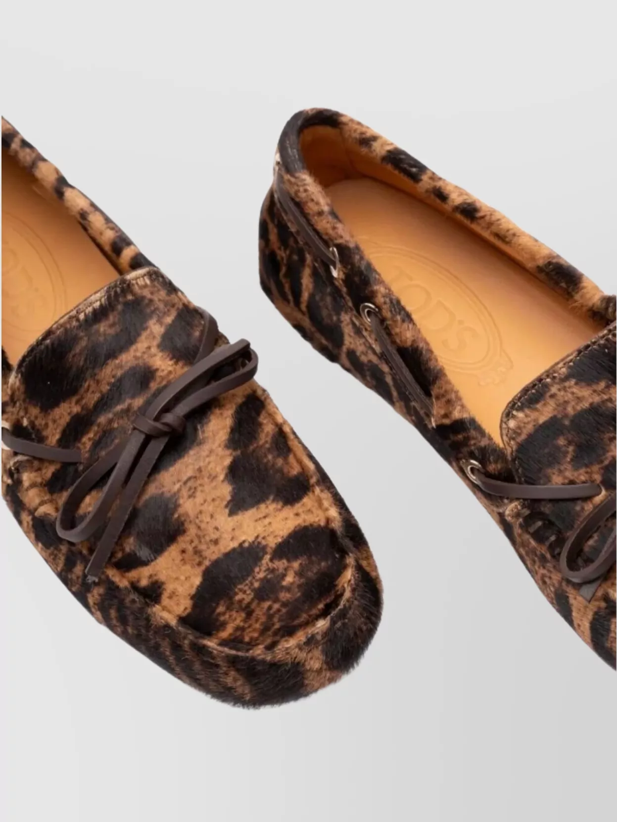 Tod's Leopard-Print Calf Hair Loafers