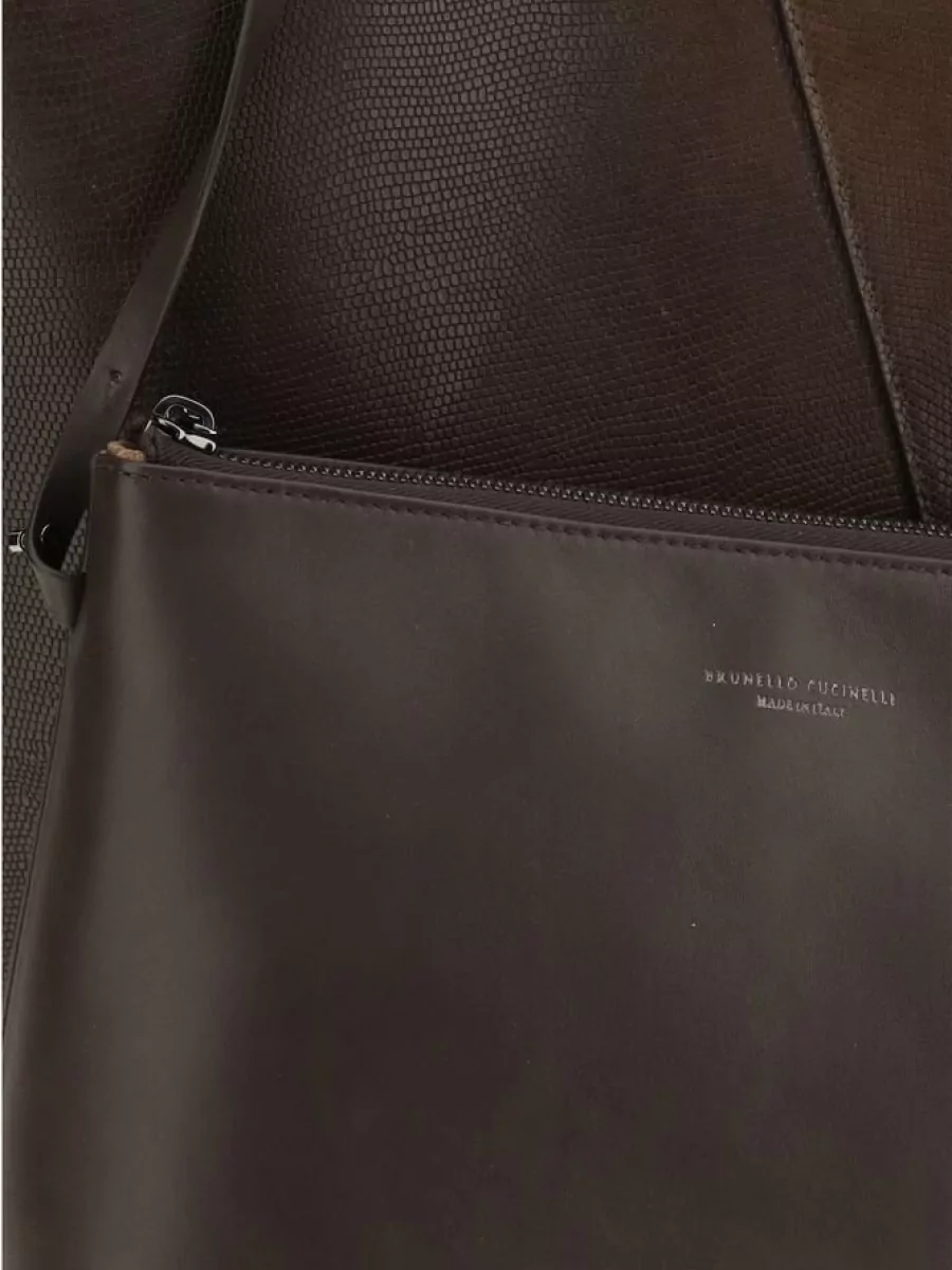 Brunello Cucinelli Na Leather Tote Bag