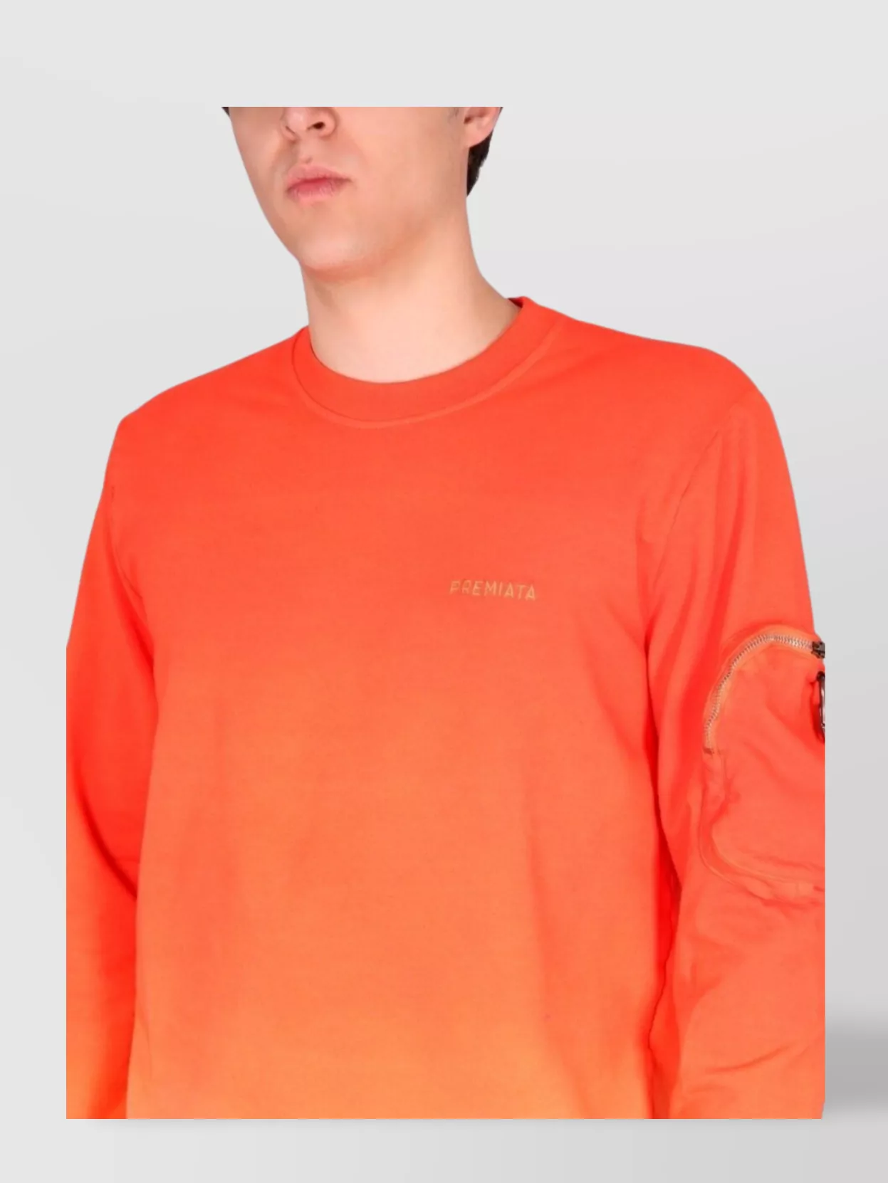 Premiata Logo Arm Pocket Cross-Neck Sweatshirt
