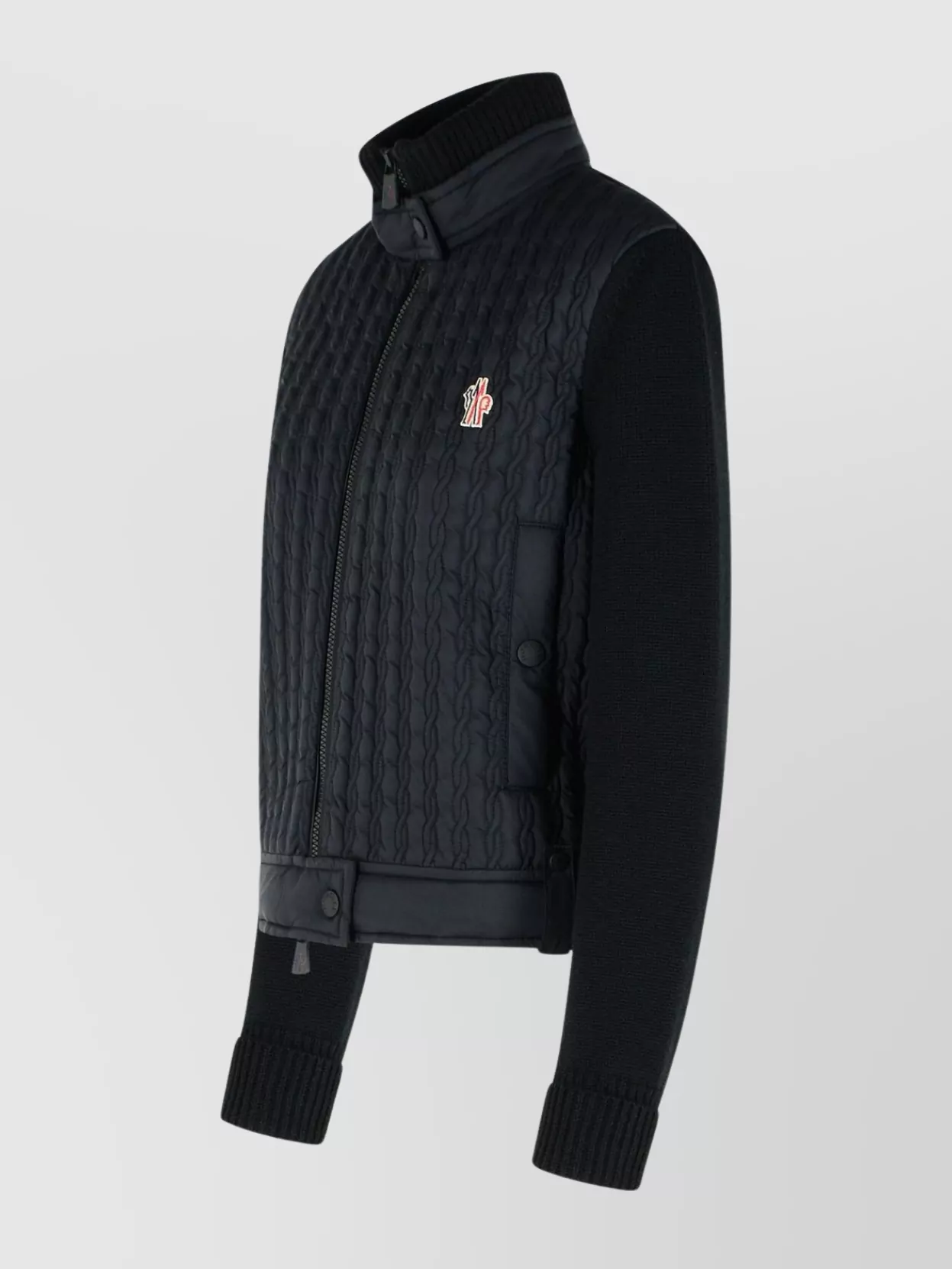 Moncler Grenoble Padded Cardigan With High Collar And Cuffs